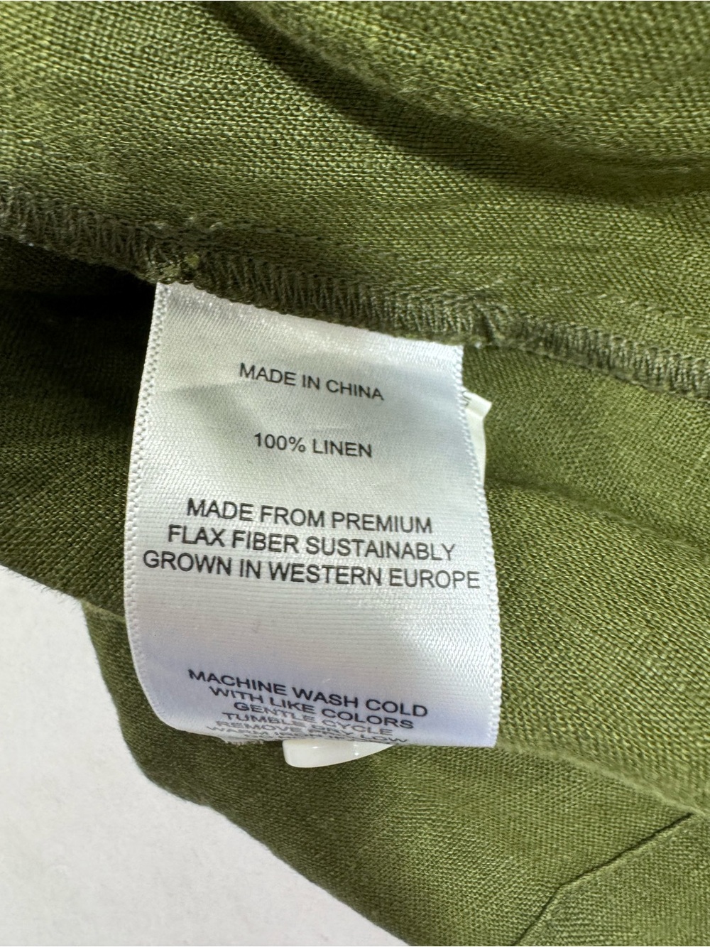 Quince European Linen Midi Dress Dark Olive - Picture 4 of 7